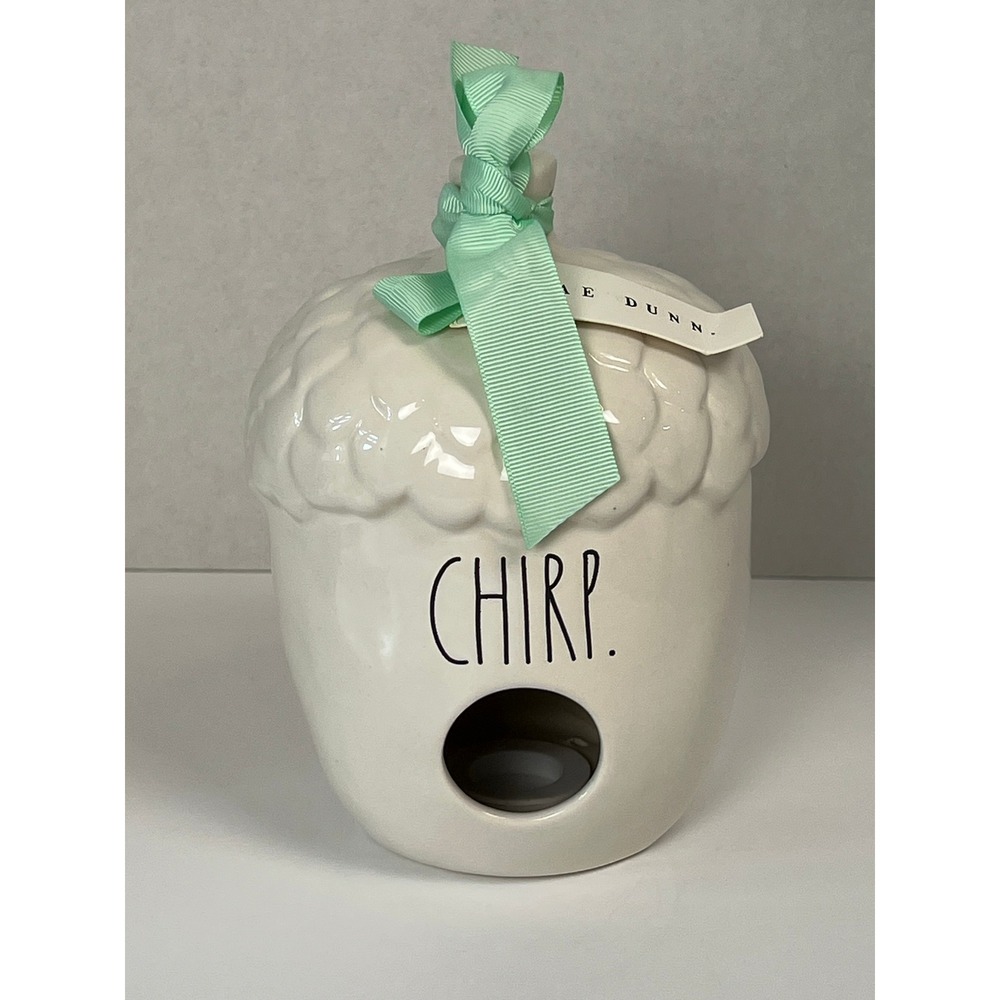 Rae Dunn Chirp Birdhouse Acorn Shaped Spring Decor Ceramic